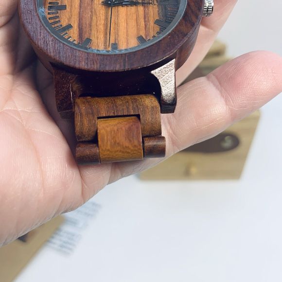 BOBO BIRD Natural Wooden Watch Unisex Adjustable With Wooden Drawer Box New - Picture 8 of 16